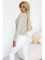 Semišové s dlouhými rukávy a zipy světle béžové model 21290283 - numoco basic