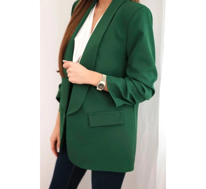 Sako s klopami elegantní zelené