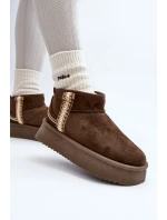 Sněhule na platformě se vzorem tmavě zelené model 21645946 - Boto