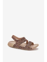 Dámské Kožené Sandály model 21698634 Leopard - Zazoo