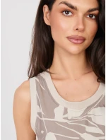 Sukienka D60105M30471A ciemny bezowy