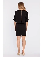 šaty s rozparkem na zádech černé model 22040493 - Moe