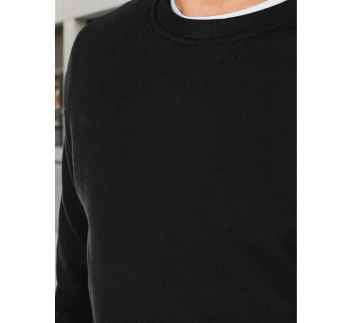 Pánská základní černá mikina FashionStreet BX5882