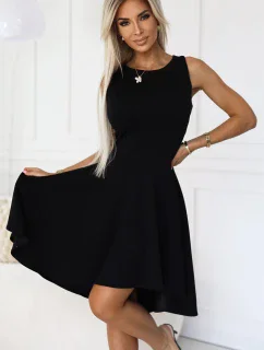 575-1 Jedinečné šaty s delšími zády - ČERNÉ