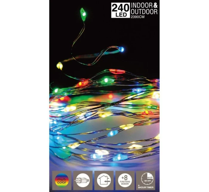 DRÁTĚNÉ SVĚTLO GIRLANDA 240 VEDL VÍCEBAREVNÝ