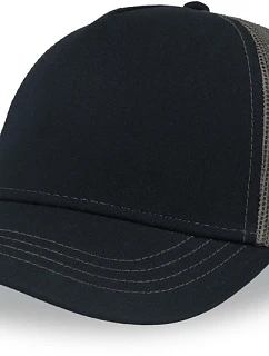 Atlantis Headwear Rapper Canvas-S 5 panelová Trucker kšiltovka 33.0234 navy/dark grey