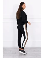 Sada s leopardím potiskem černá