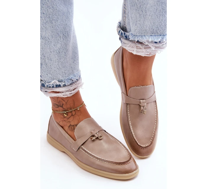 Dámské klasické mokasíny šedé model 21626981 - Boto