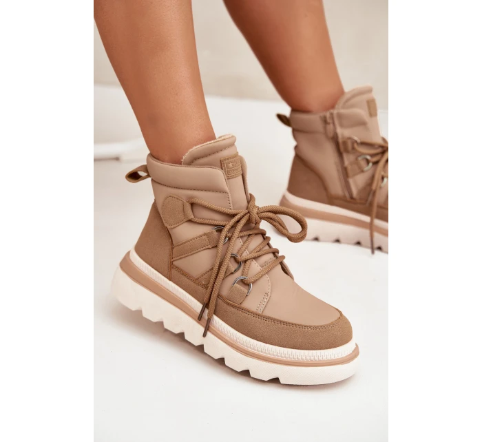Dámské Botky Trapery Na Platformě Camel model 21705281 - Boto Dámské Botky Trapery Na Platformě Camel model 21705281 - Boto