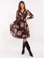 Sukienka IT SK model 21494212 brązowy - FPrice Sukienka IT SK model 21494212 brązowy - FPrice