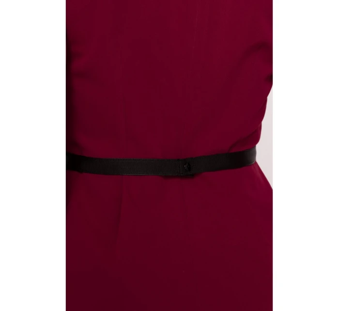 S427 Peplum šaty - bordó S427 Peplum šaty - bordó