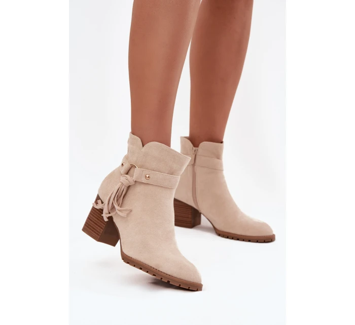 Boty na podpatku model 219572 Step in style Boty na podpatku model 219572 Step in style