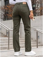 Dámské džíny regular fit se vysokým pasem, zelené, FashionStreet UY3093 Dámské džíny regular fit se vysokým pasem, zelené, FashionStreet UY3093