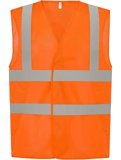 Yoko HVW 120 Hi-Vis síťovaná bezpečnostní vesta 79.W120 hi vis orange