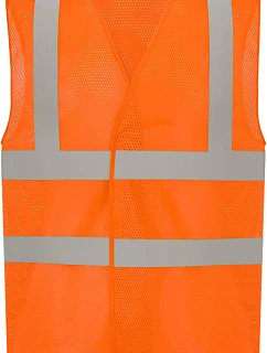 Yoko HVW 120 Hi-Vis síťovaná bezpečnostní vesta 79.W120 hi vis orange