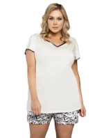 Italská móda Pasja kr.r. kr.sp. barva:bílá/potisk