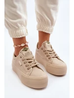 Dámské tenisky na platformě model 21650000 béžové - Lee Cooper