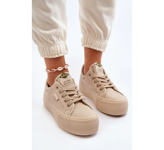 Dámské tenisky na platformě model 21650000 béžové - Lee Cooper