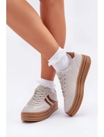 Stylové tenisky na platformě šedé model 21682892 - Boto Stylové tenisky na platformě šedé model 21682892 - Boto