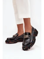 Dámské mokasiny z lakované kůže Artiker 57C0070 Černé