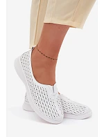 Kožené Dámské Polobotky Bílé model 22094966 - EVENTO Kožené Dámské Polobotky Bílé model 22094966 - EVENTO