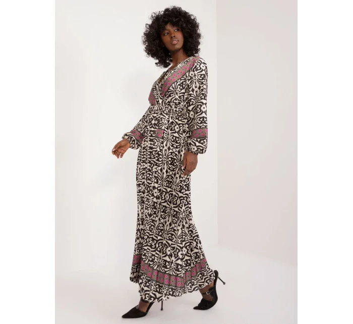 Sukienka DHJ SK model 20105419 czarno beżowy - FPrice