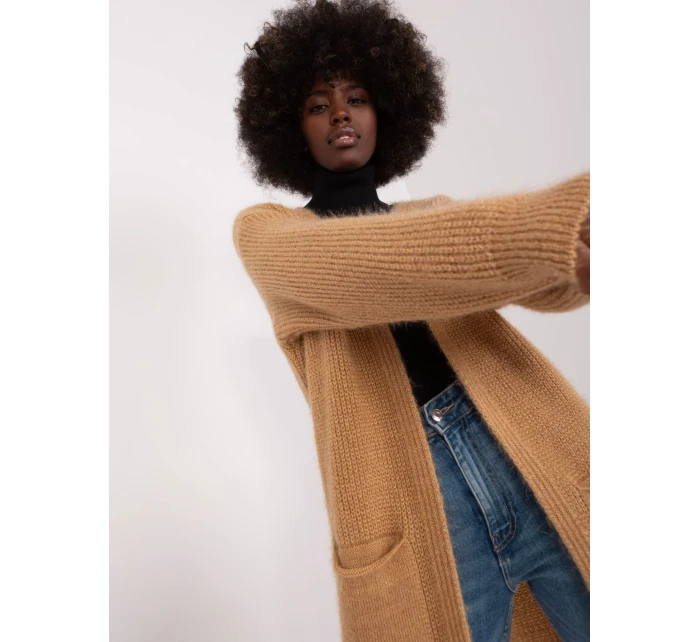 Kardigan DHJ SW model 18856552 camelowy - FPrice