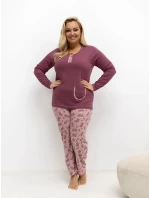 Pyžamo DU PI FP 508.57 tmavě růžové Pyžamo DU PI FP 508.57 tmavě růžové