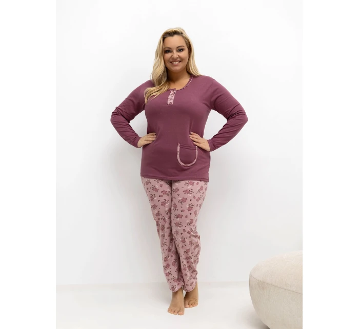 Pyžamo DU PI FP 508.57 tmavě růžové Pyžamo DU PI FP 508.57 tmavě růžové