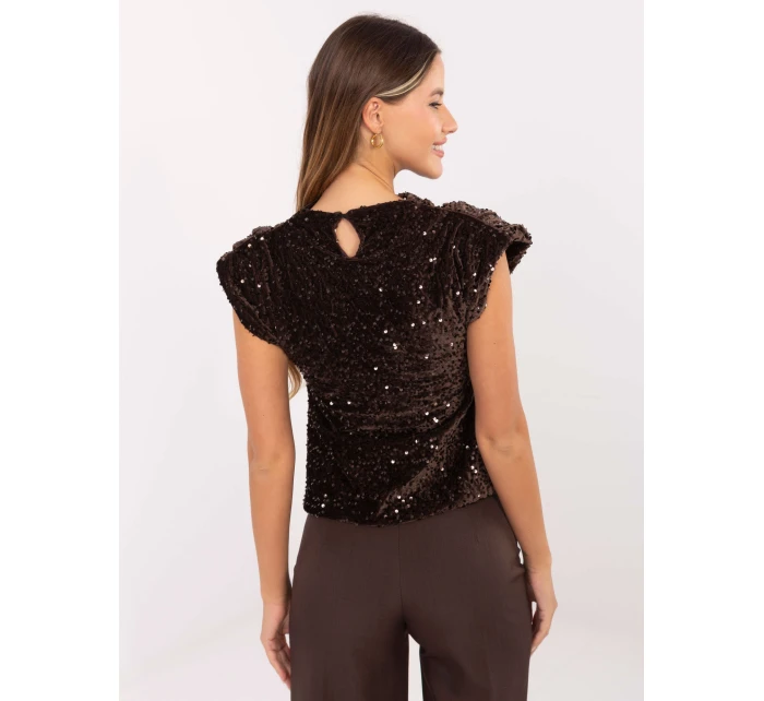 Bluzka IT BZ model 21441091 ciemny brązowy - FPrice