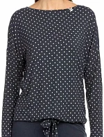 Dámské pyžamo 15068 - 572 tmavě modrá s puntíky - Vamp