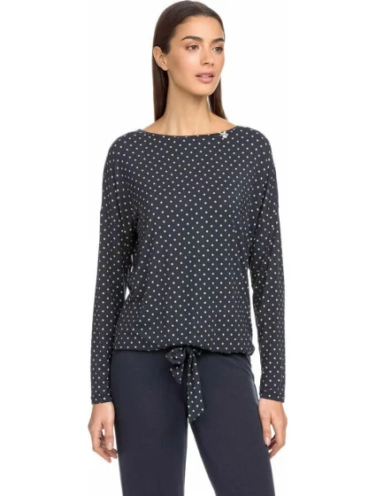 Dámské pyžamo  tmavě modrá s puntíky  model 17410444 - Vamp