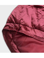 Krátká oversize bunda ve vínové bordó barvě (H-1109-25)