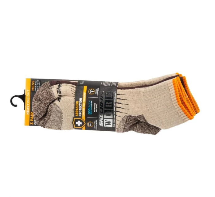 Skechers 3ks Pánské pracovní ponožky S115423-SAND Beige 41-46 Skechers 3ks Pánské pracovní ponožky S115423-SAND Beige 41-46