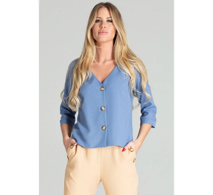 Dámská halenka model 18041562 modrá - Figl