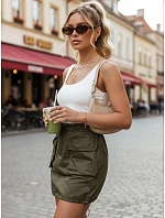 Dámská mini sukně zelená Dstreet model 21973978 - FashionStreet Dámská mini sukně zelená Dstreet model 21973978 - FashionStreet