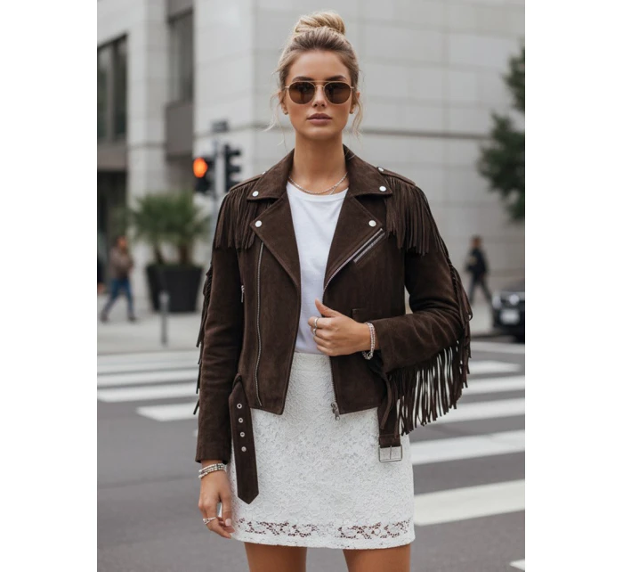 Dámská semišová bunda s třásněmi FashionStreet TY5573