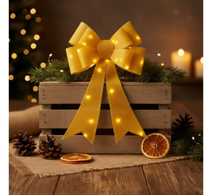 DEKORATIVNÍ LUK 60CM ZLATÝ 25 VEDL DEKORATIVNÍ LUK 60CM ZLATÝ 25 VEDL