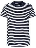 Neutral O 61001 Pánské tričko z bio bavlny 77.6101 white/navy stripe