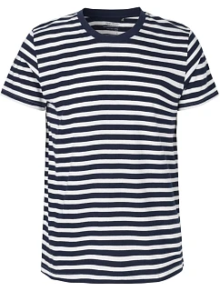 Neutral O 61001 Pánské tričko z bio bavlny 77.6101 white/navy stripe