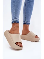 Pěnové Dámské Pantofle Na Platformě Béžové Xalvania Pěnové Dámské Pantofle Na Platformě Béžové Xalvania