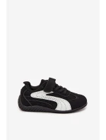 Dětské sportovní boty s přezkou Černo-bílé Perrin Dětské sportovní boty s přezkou Černo-bílé Perrin