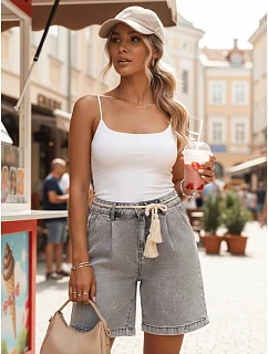 Dámské džínové šortky šedé FashionStreet SY0510