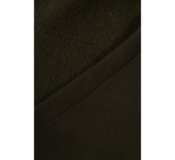 Šaty s kapucí a bočním rozparkem v barvě khaki