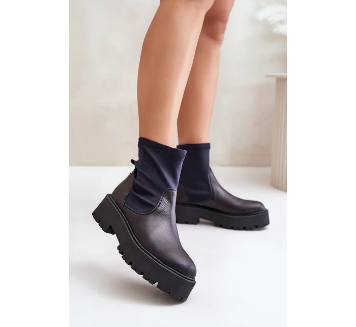 Zazoo 2947 Dámské boty z přírodní kůže černé