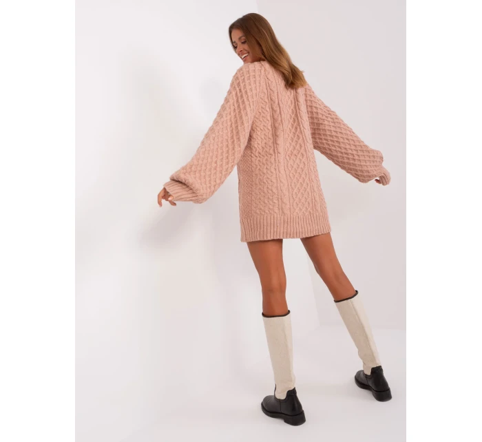 Sweter AT SW  ciemny różowy model 18895477 - FPrice