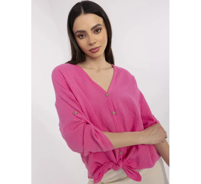 Koszula DHJ KS model 21094434 fluo różowy - FPrice Koszula DHJ KS model 21094434 fluo różowy - FPrice