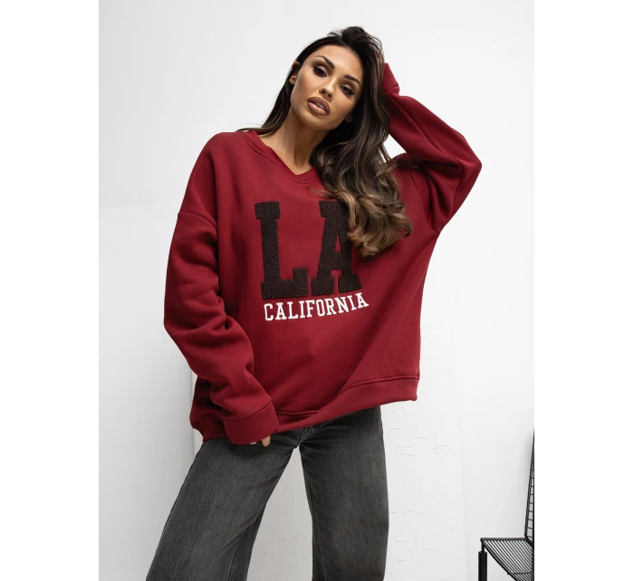 Bluza RV BL model 21777676 bordowy - FPrice Bluza RV BL model 21777676 bordowy - FPrice