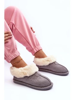 Dámské pantofle s kožíškem, šedá Lanoze