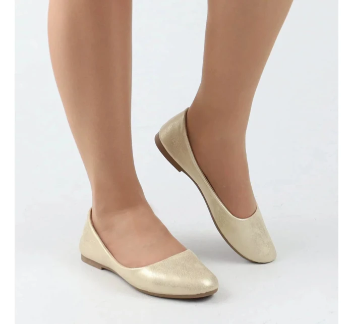 Dámské balerínky 9BL02-1029 Zlatá - eVento